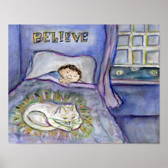 Spirit Kitty Cat Condolence Art Poster Print (Vorne)