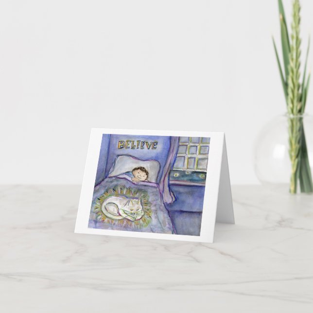 Spirit Kitty Cat Condolence Art Sympathy Card Karte (Vorderseite)