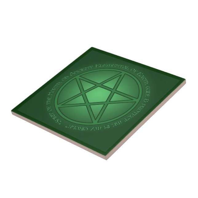Spirit of Earth Pentagramm Altar Fliese (Seite)