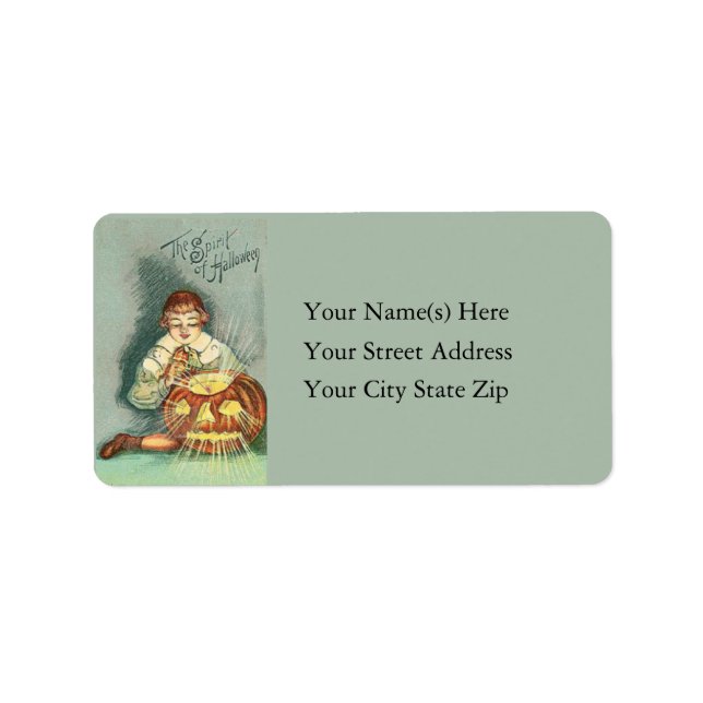 Spirit of Halloween Vintag Address Label Adressaufkleber (Vorne)