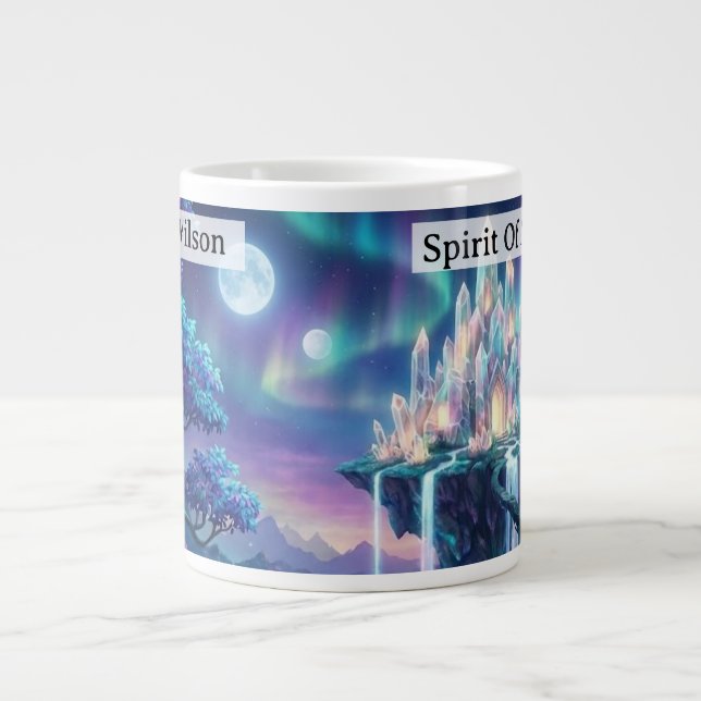 Spirit Of Neverland Never Grow Up Personalized Jumbo-Tasse (Vorderseite)