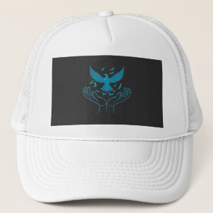 : Spirit of Peace Flying Dove Line Art T-Shirt Truckerkappe
