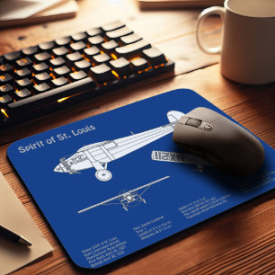 Spirit of St. Louis - Airplane Blueprint Plans ABD Mousepad