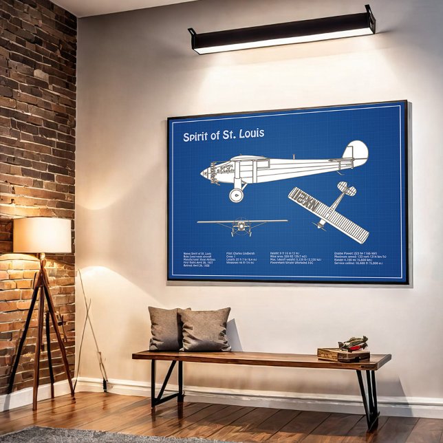 Spirit of St. Louis - Airplane Blueprint Plans ABD Poster (Von Creator hochgeladen)