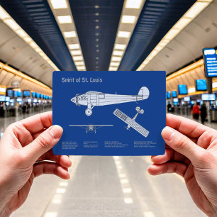 Spirit of St. Louis - Airplane Blueprint Plans ABD Postkarte