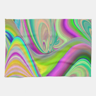 Spirit of Summer Breeze , Abstrakt 3D Rainbowart Geschirrtuch