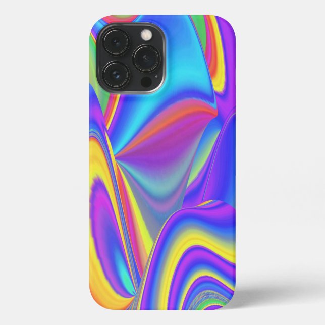 Spirit of Summer Breeze , Abstrakt 3D Rainbowart iPhone 13 Pro Max Hülle (Rückseite)