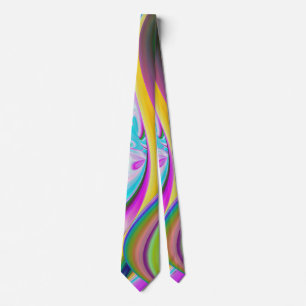 Spirit of Summer Breeze , Abstrakt 3D Rainbowart Krawatte
