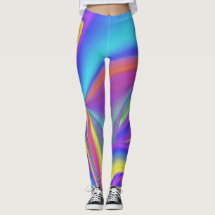 Spirit of Summer Breeze , Abstrakt 3D Rainbowart Leggings