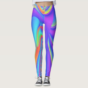 Spirit of Summer Breeze , Abstrakt 3D Rainbowart Leggings