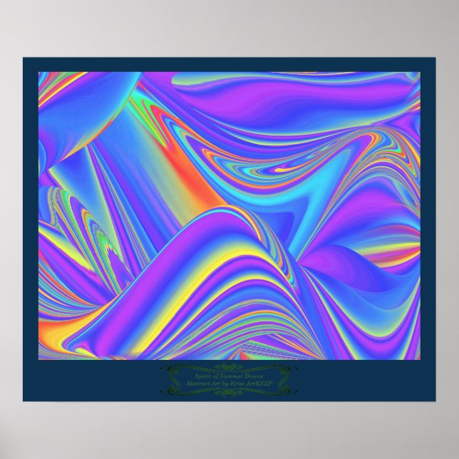 Spirit of Summer Breeze Abstrakt 3D Rainbowart Poster (Vorne)