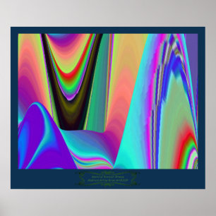 Spirit of Summer Breeze Abstrakt 3D Rainbowart Poster