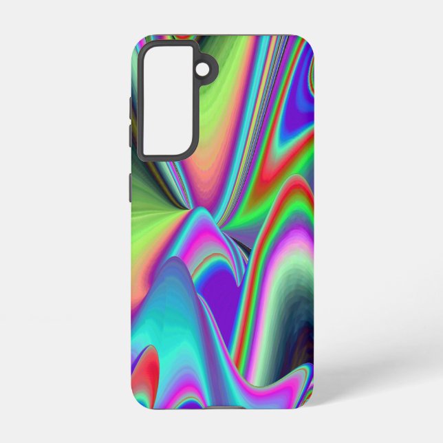 Spirit of Summer Breeze , Abstrakt 3D Rainbowart Samsung Galaxy Hülle (Rückseite)