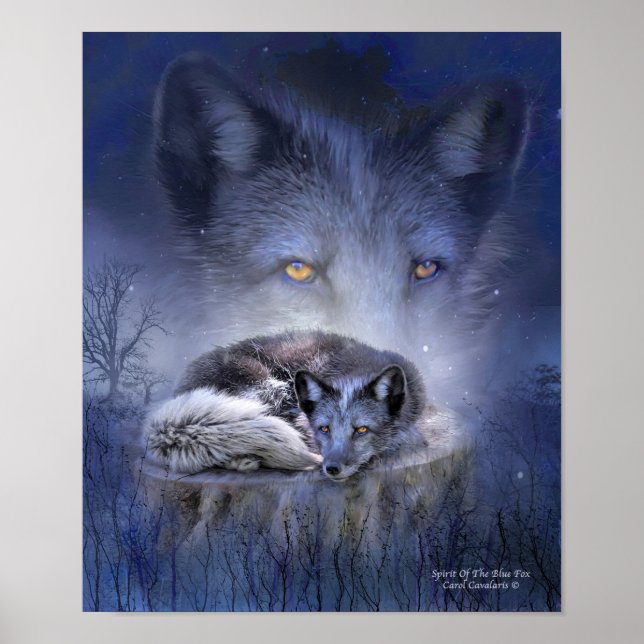 Spirit of the Blue Fox Art Poster/Print Poster (Vorne)