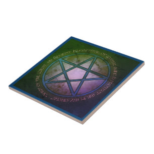 Spirit of Water Pentagramm Keramik Tile Fliese