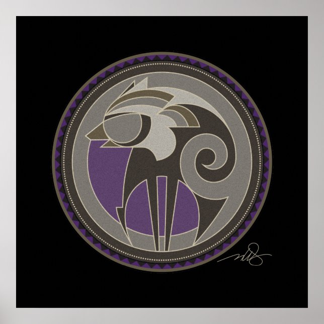 Spirit Of Wolf Poster arrière - plan noir (Devant)