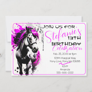 Spirit Pony 32 Einladung zum Geburtstag