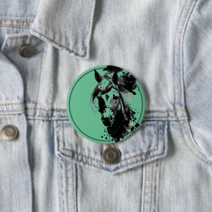 Spirit Pony 3 Aqua Button
