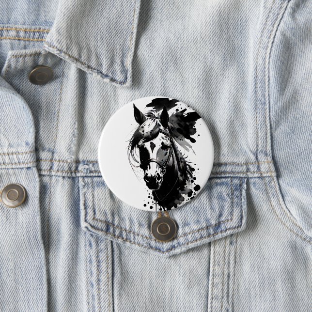 Spirit Pony 3 Black & White Button (Beispiel)