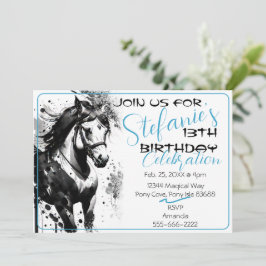 Spirit Pony 9 Invitation d'anniversaire