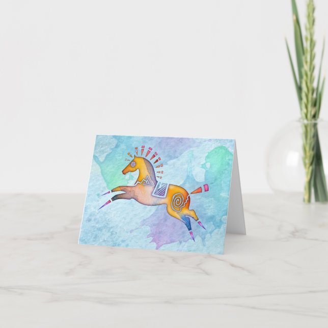 Spirit Pony Blank Carte pour notes (Devant)