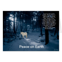Spirit Pony in einer Blue Wood Peace Card