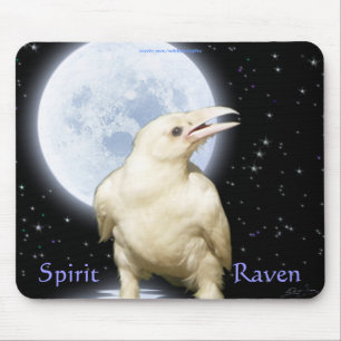 SPIRIT RAVEN Wildlife Birdlover Fantasy Art Mousepad