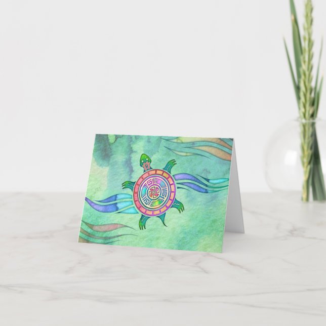 Spirit Turtle Blank Notecard Karte (Vorderseite)