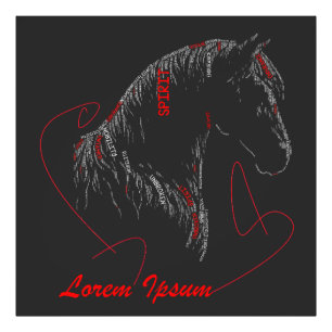 Spirit Unbroken Pferd-Typografie-Kunst Fotodruck