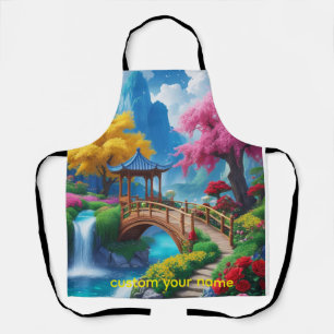 „Spirited Away – Fantasy Türkis Fluss“ Schürze