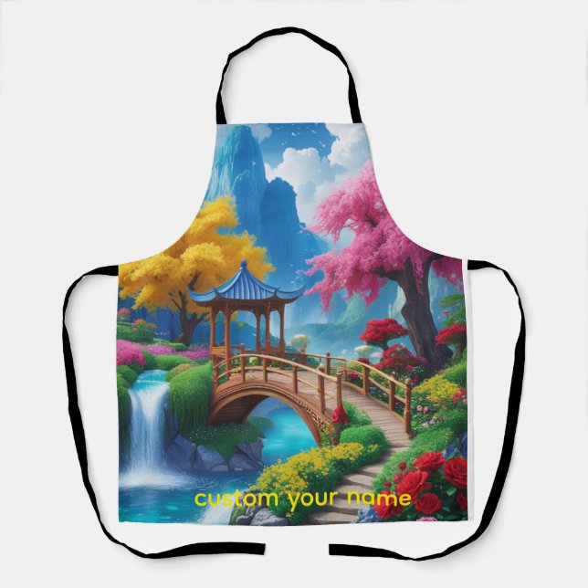 „Spirited Away – Fantasy Türkis Fluss“ Schürze (Vorderseite)