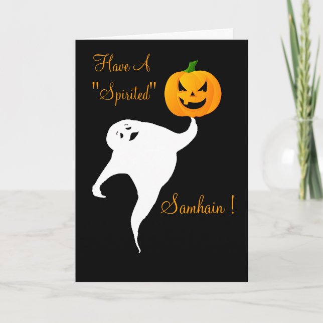 Spirited Samhain Karte (Vorderseite)