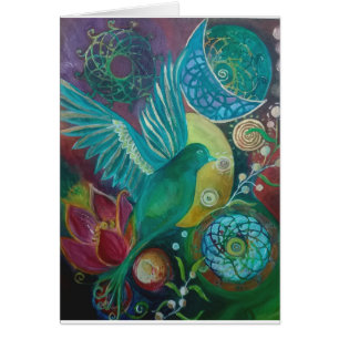 Spirituaĺ abstrait d'imaginaire d'oiseau bleu