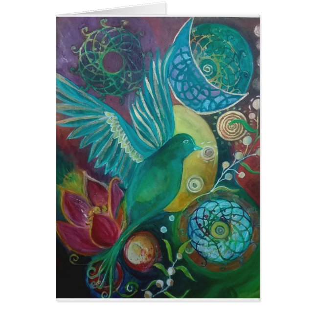 Spirituaĺ abstrait d'imaginaire d'oiseau bleu (Devant)