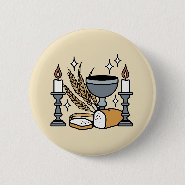 Spiritual Faith and Grace – Uplifting Christian Button (Vorderseite)