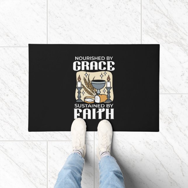 Spiritual Faith and Grace – Uplifting Christian Fußmatte (Indoor)