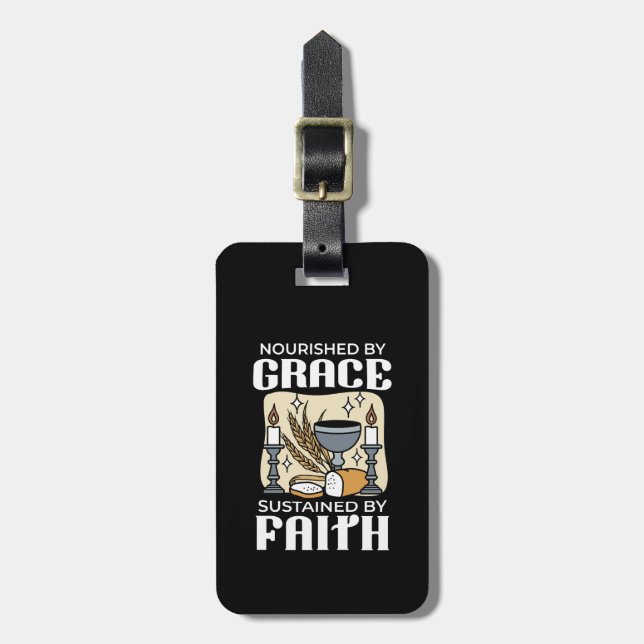 Spiritual Faith and Grace – Uplifting Christian Gepäckanhänger (Vorderseite vertikal)