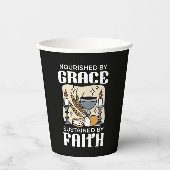 Spiritual Faith and Grace – Uplifting Christian Pappbecher (Vorderseite)