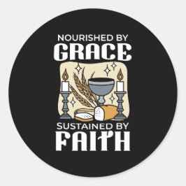 Spiritual Faith and Grace – Uplifting Christian Runder Aufkleber