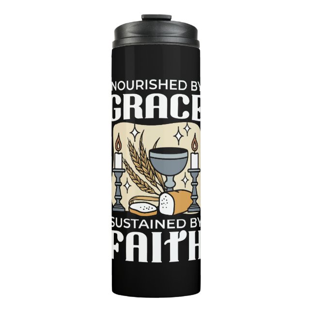 Spiritual Faith and Grace – Uplifting Christian Thermosbecher (Vorderseite)