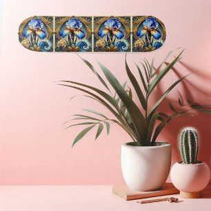 Spiritual Iris Art Nouveau Florales Motiv Symmetri Skateboard