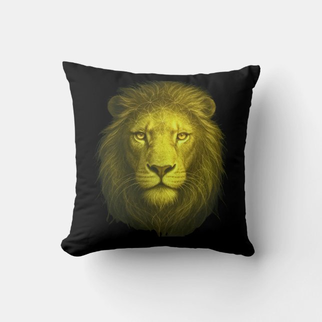 Spiritual Lion Awakening • Inner Power & Identity Kissen (Vorderseite)