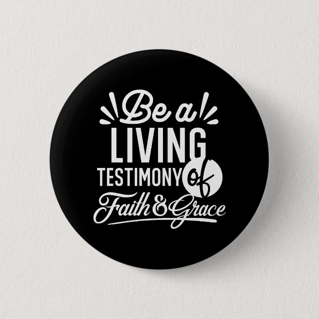 Spiritual Living Testimony Faith and Grace Quote Button (Vorderseite)