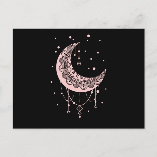 Spiritual Moon Pastel Goth Kawaii Postkarte (Vorderseite)