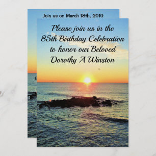 SPIRITUAL SUNRISE 85E ANNIVERSAIRE INVITATIONS