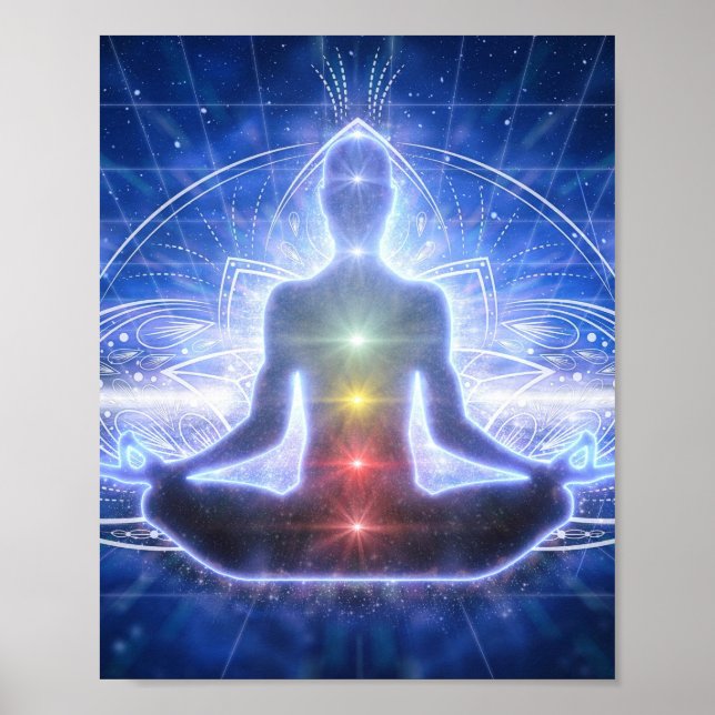 Spiritualisme Réveiller Médita Poster Papier (Matt (Devant)