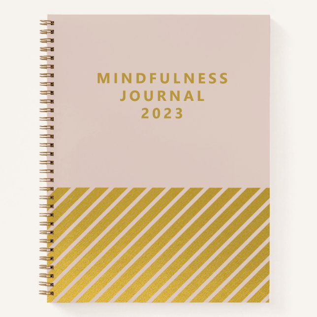 Spirituel rose Foil raypes Mindfulness Journal (Devant)