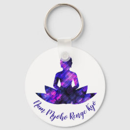 Spirituell Lila Lotus Yoga Nam Myoho Renge Kyo Schlüsselanhänger