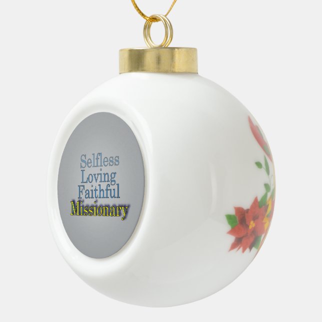spirituell treulich keramik Kugel-Ornament (Rechts)