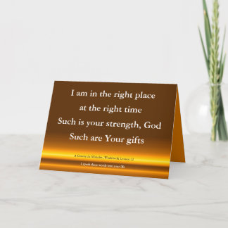 Spirituelle Akzeptanz eines Kurses in Wunder Card Karte